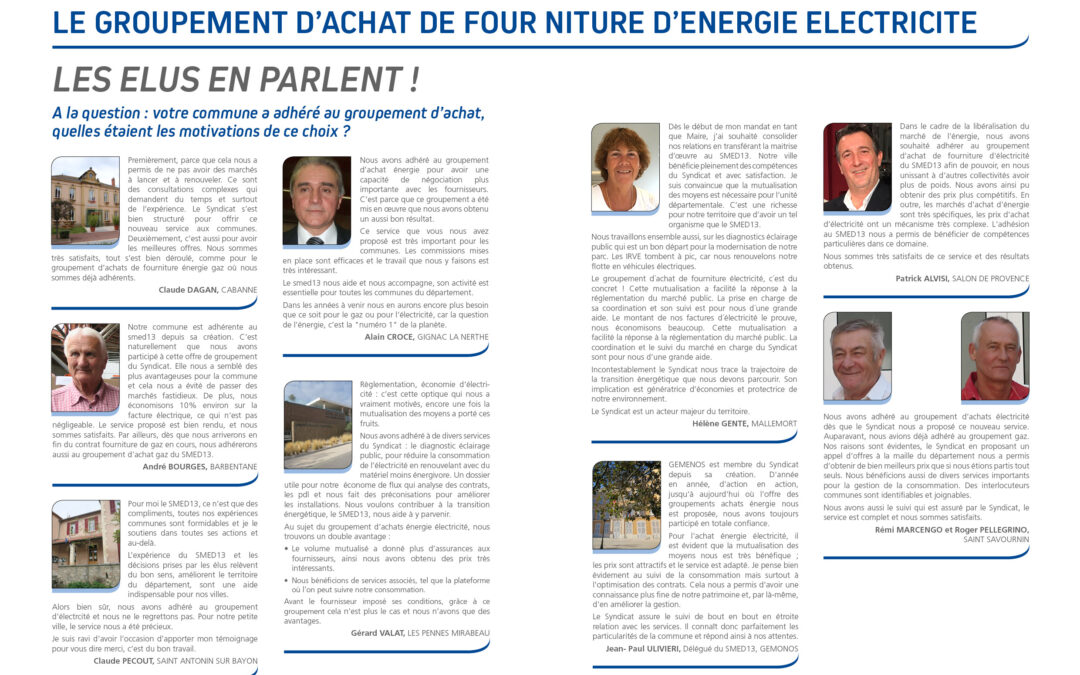 SMED13 – L&rsquo;ENERGIE DE NOS COMMUNES